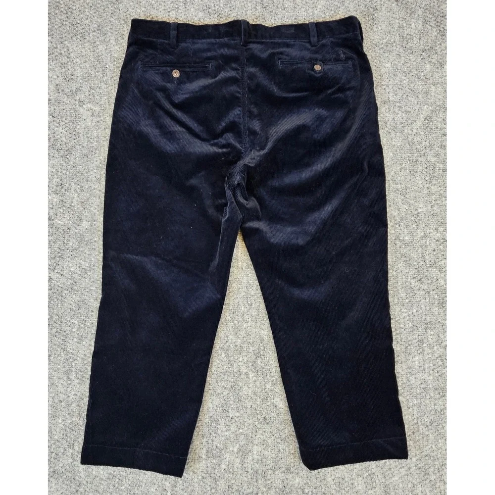Polo Ralph Lauren Mens Navy Blue Corduroy Stretch Straight Fit Pants 38x25‎